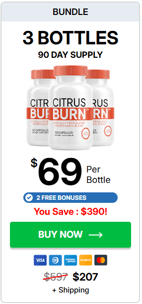 Citrusburn 3 bottle